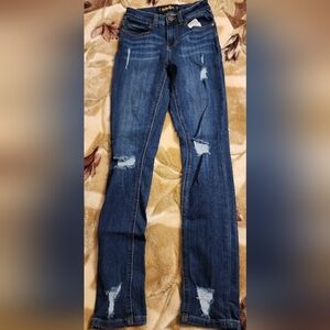 Jeans Ladies Indigo Rein Size 0 (W23/L27) Ripped